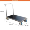 Chariot modulable 1 côté - Plateau 1200x800mm - Charge max 500kg - CHG1T1