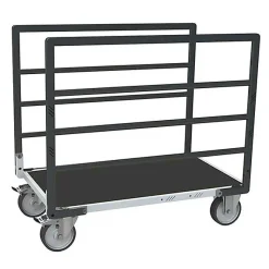 Chariot modulable à tube 2 ridelles - Plateau antidérapant 1115x710mm - Charge 500kg - 806724633