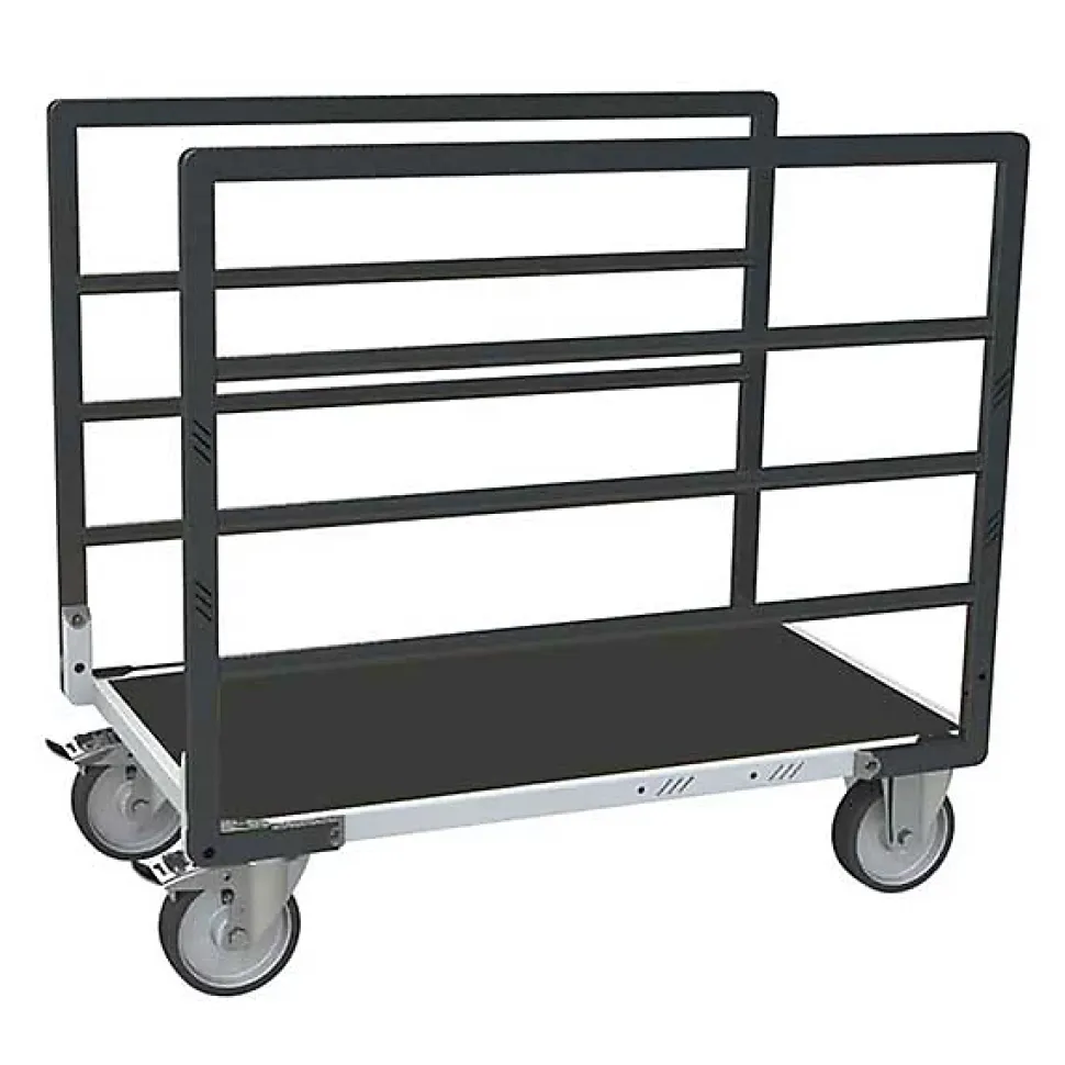 Chariot modulable à tube 2 ridelles - Plateau antidérapant 1005x555mm - Charge 500kg - 806724533