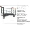 Chariot modulable à tube 4 côtés - Plateau antidérapant 1075x710mm - Charge 500kg - 806724635