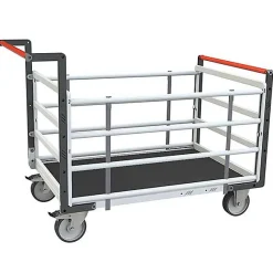Chariot modulable à tube 4 côtés - Plateau antidérapant 1075x710mm - Charge 500kg - 806724635