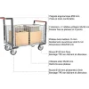 Chariot modulable grillagé 4 côtés - Plateau antidérapant 965x555mm - Charge max 500kg - 806724565