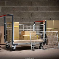Chariot modulaire 1 côté grillagé - Plateau 835x500mm - Charge max 250kg - 806724141