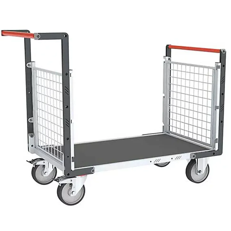 Chariot modulaire grillagé 2 côtés - Plateau antidérapant 1080x755mm- Charge max 500kg - 806724662