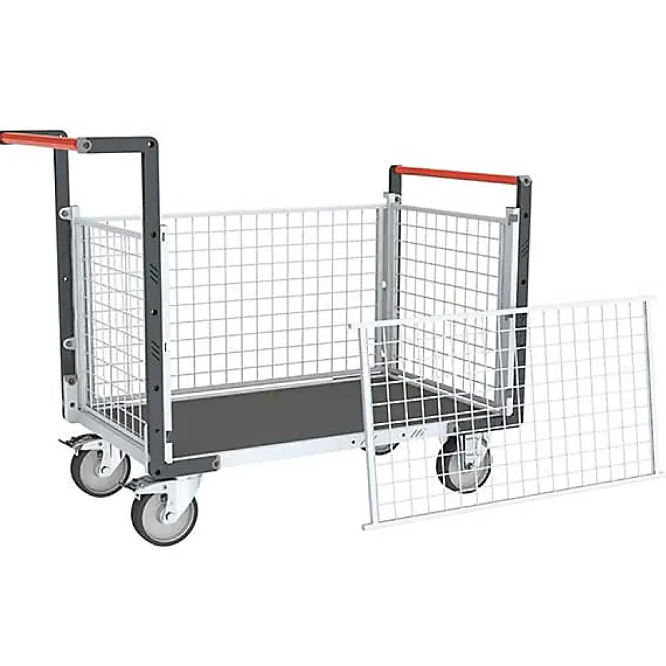Chariot modulaire grillagé 4 côtés - Plateau antidérapant 1075x710mm- Charge max 500kg - 806724665