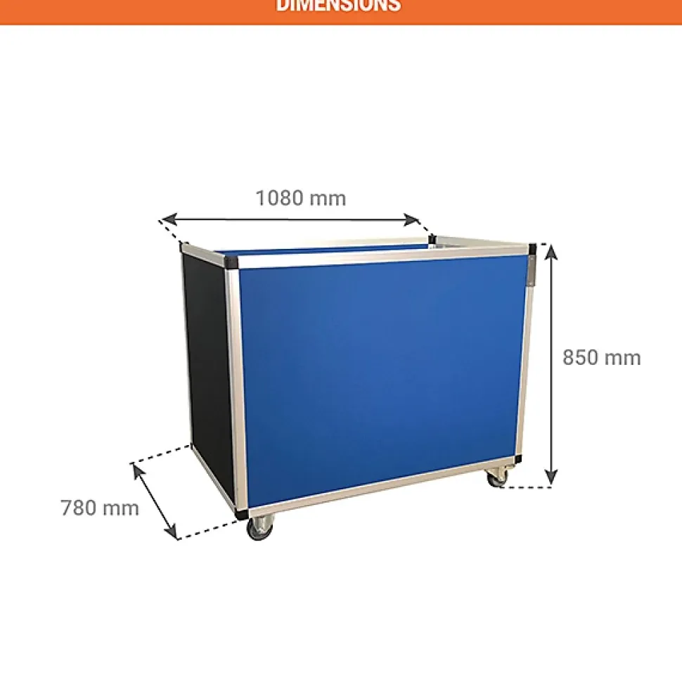 Chariot niveau constant - Gris métal RAL 7004 -1050x750mm- Charge max 100kg - 805010704/GM