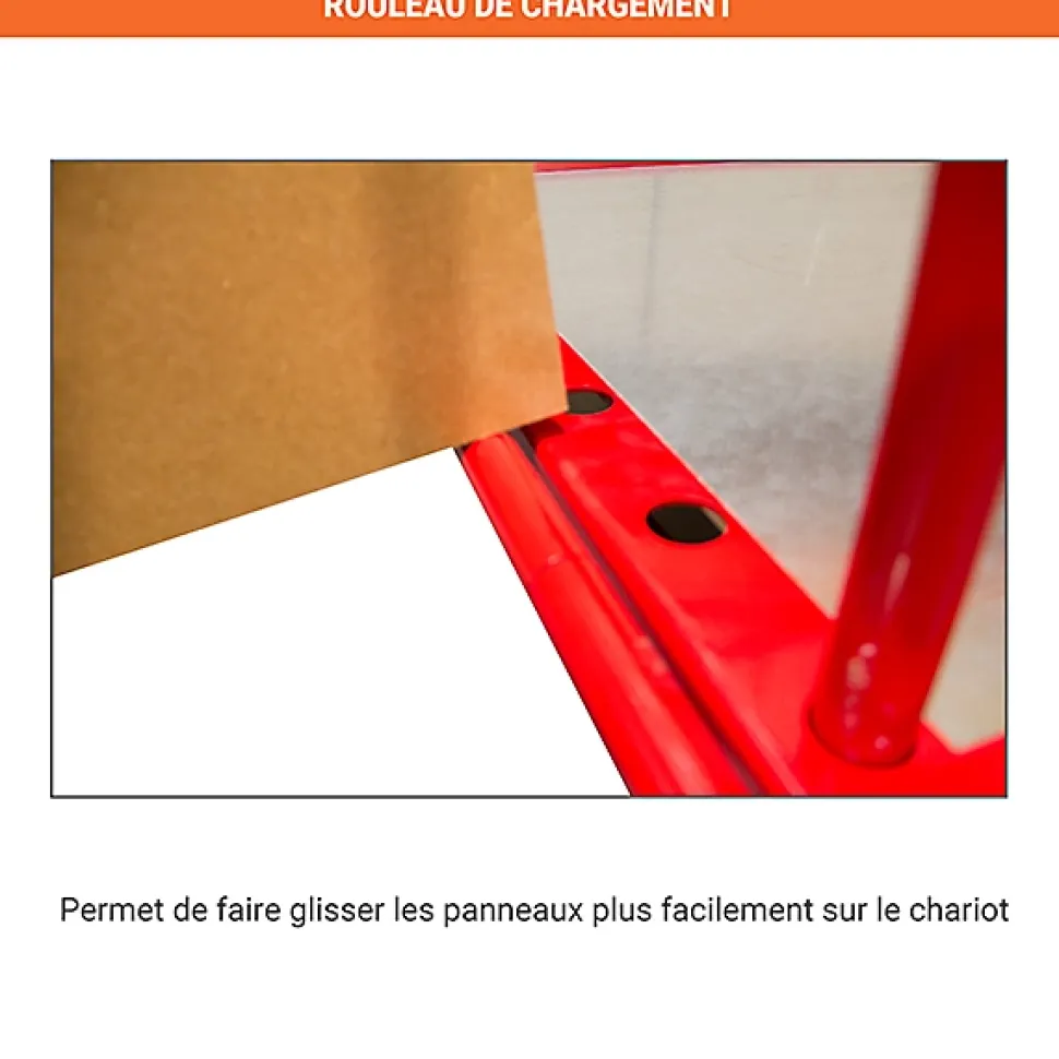 Chariot porte panneaux à ridelles - 500kg - 800000083