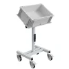 Chariot porte-bac inclinable et réglable - Plateau 610x140mm - Gris clair - Bac Europe - W020020011-GC