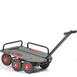 Chariot tout terrain avec 3 ridelles - Roues increvables - Charge max 250kg - M-SUPERHOND-CT-RID