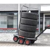 Chariot tout terrain avec 3 ridelles - Roues pneumatiques - Charge max 250kg - M-SUPERHOND-LB-RID
