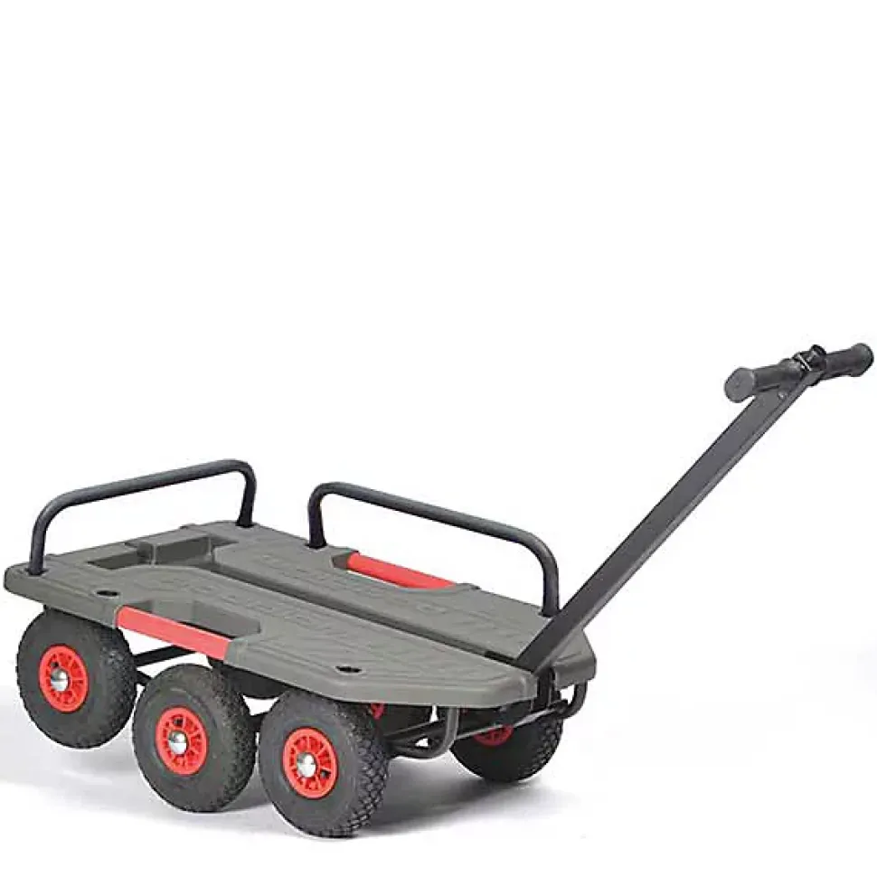 Chariot tout terrain avec 3 ridelles - Roues pneumatiques - Charge max 250kg - M-SUPERHOND-LB-RID