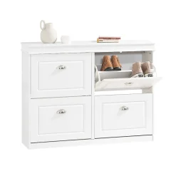 Chaussures Armoire à Chaussures Commode à Chaussures 4 abattants, FSR79-W, SoBuy