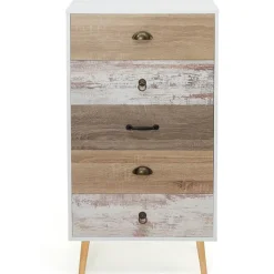Chiffonnier 5 tiroirs BAHIA 60 cm scandinave commode semainier