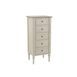 Chiffonnier baroque en bois 5 tiroirs - NEYLA