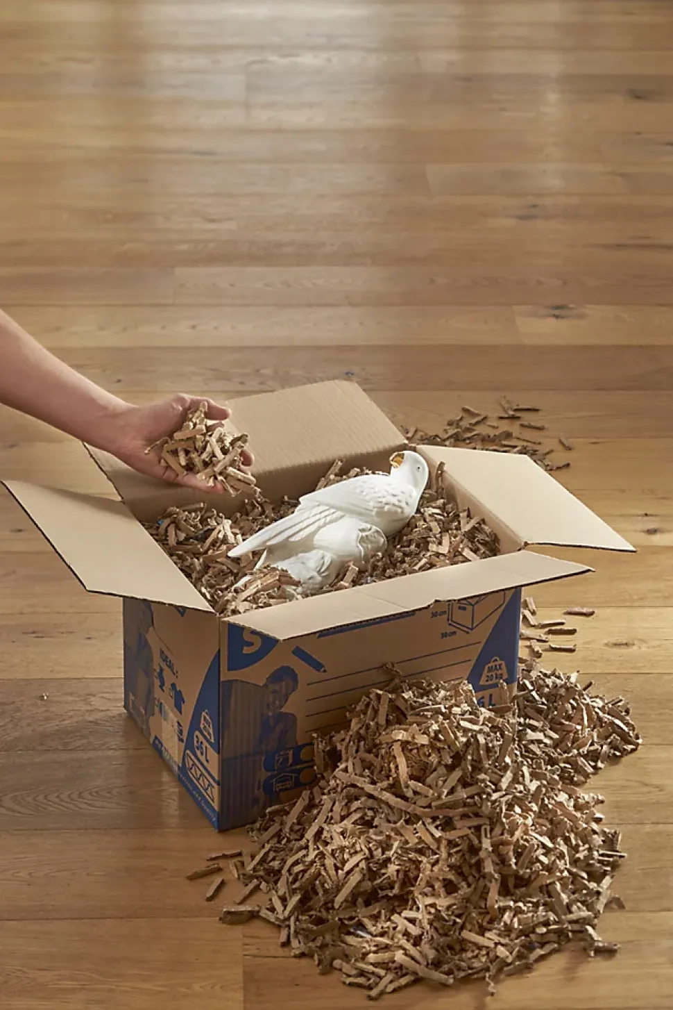Chips de carton recyclé pour déménagement 20 L