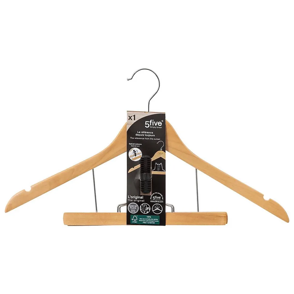 Cintre à costume beige en bois - Beige- 5five