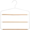 Cintre 3 pantalons en métal/bois - Blanc - 5five