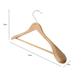 Cintre en bois beige Widy vernis L. 45 cm