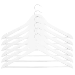Cintre en bois blanc Maipo vendu par 6 pièces