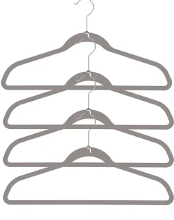 Cintre en feutre effet velours gris vendu par 4 pièces