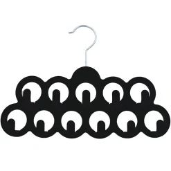 Cintre noir pour accessoires 11 crochets Velvet