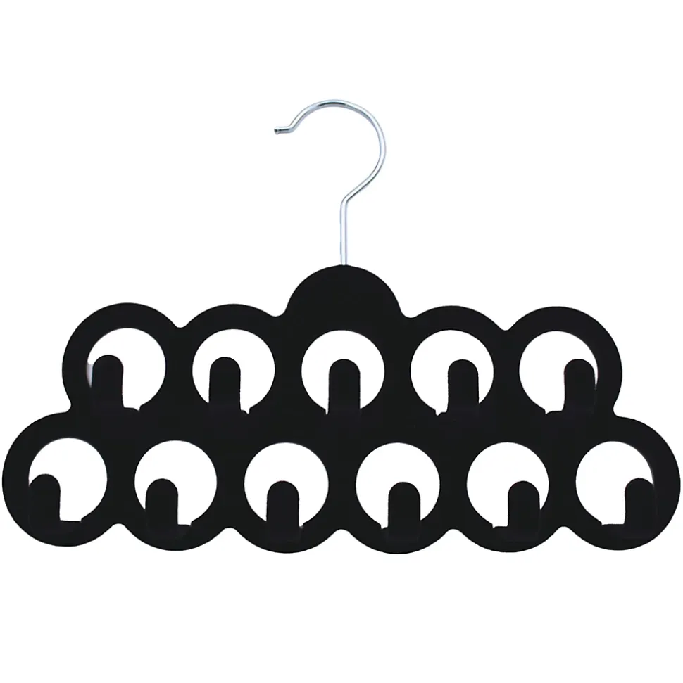 Cintre noir pour accessoires 11 crochets Velvet