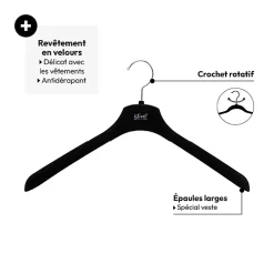 Cintre pour veste feutrine - Noir- 5five