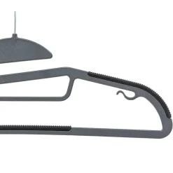Cintres plastiques bi-matière x8 - Gris- 5five