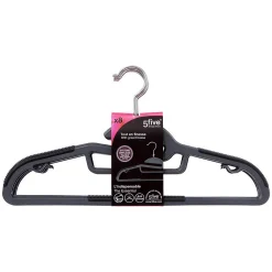 Cintres plastiques bi-matière x8 - Gris- 5five