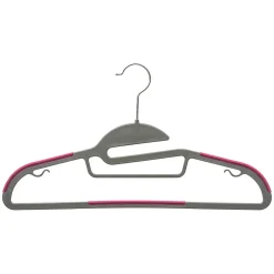 Cintres plastiques bi-matière x8 - Gris- 5five