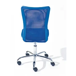 CLIDE BLEU - Fauteuil de bureau bleu pour enfant avec roulettes
