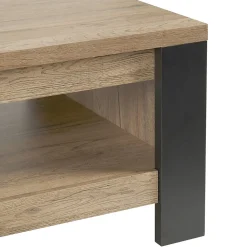 CLODIUS - Ensemble Salon Meuble TV et Table Basse 1 Tiroir et 1 Niche