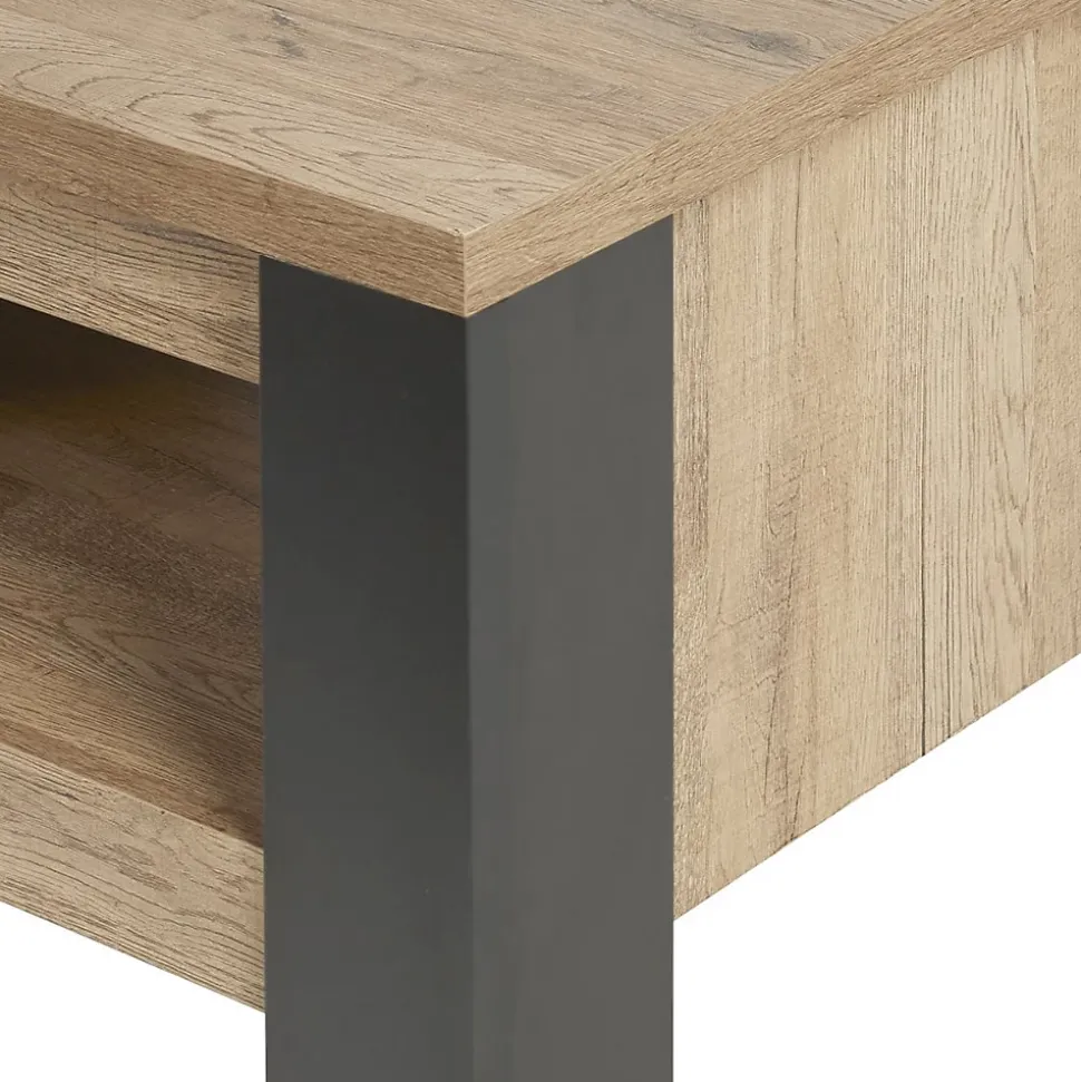 CLODIUS - Ensemble Salon Meuble TV et Table Basse 1 Tiroir et 1 Niche