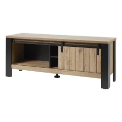 CLODIUS - Ensemble Salon Meuble TV et Table Basse 1 Tiroir et 1 Niche