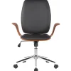 -CLP-Fauteuil de bureau Burbank avec coque d'assise en bois-Array