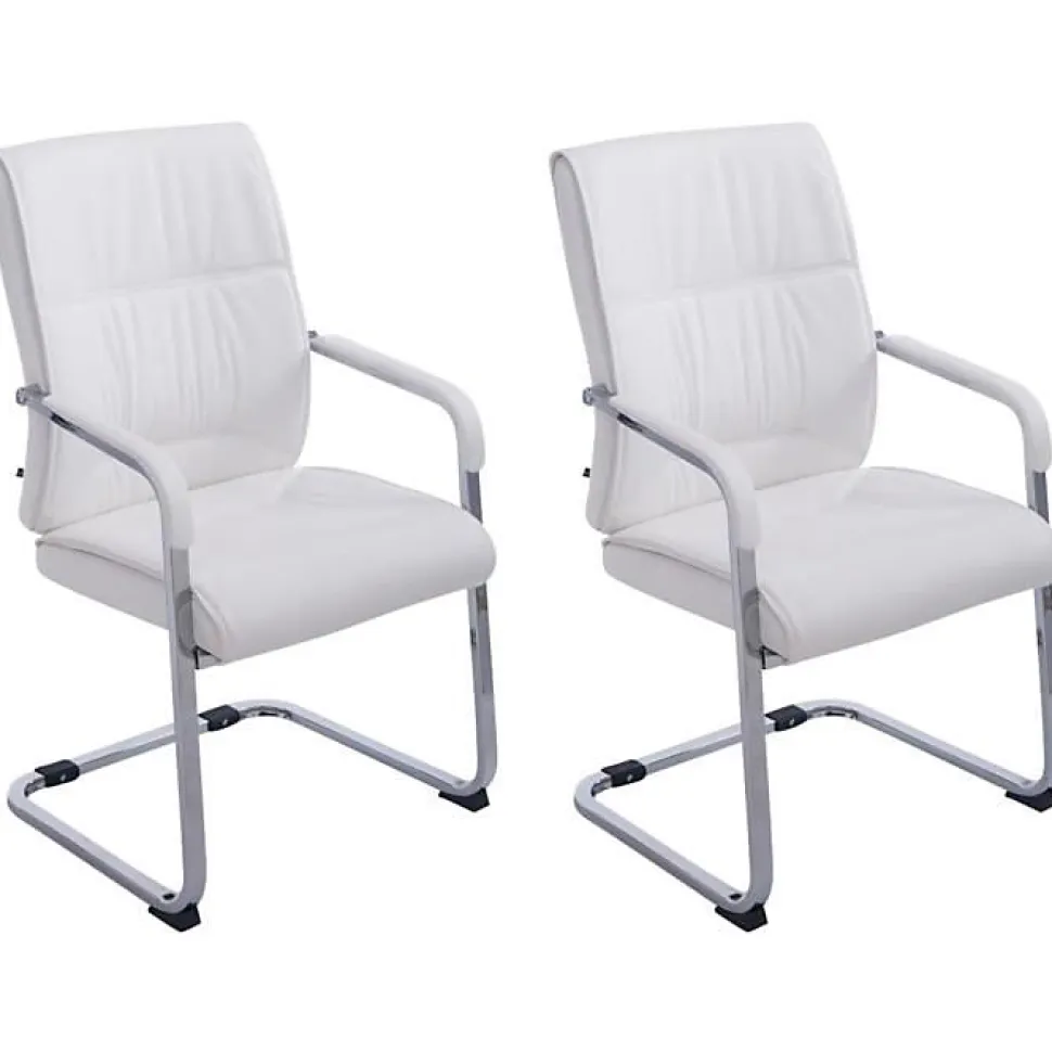 -CLP-Lot de 2 Chaises Cantilever XXL Anubis en Similicuir avec accoudoirs-Array