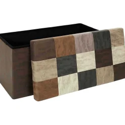 Coffre banc pliable en polyuréthane patchwork Helsinki