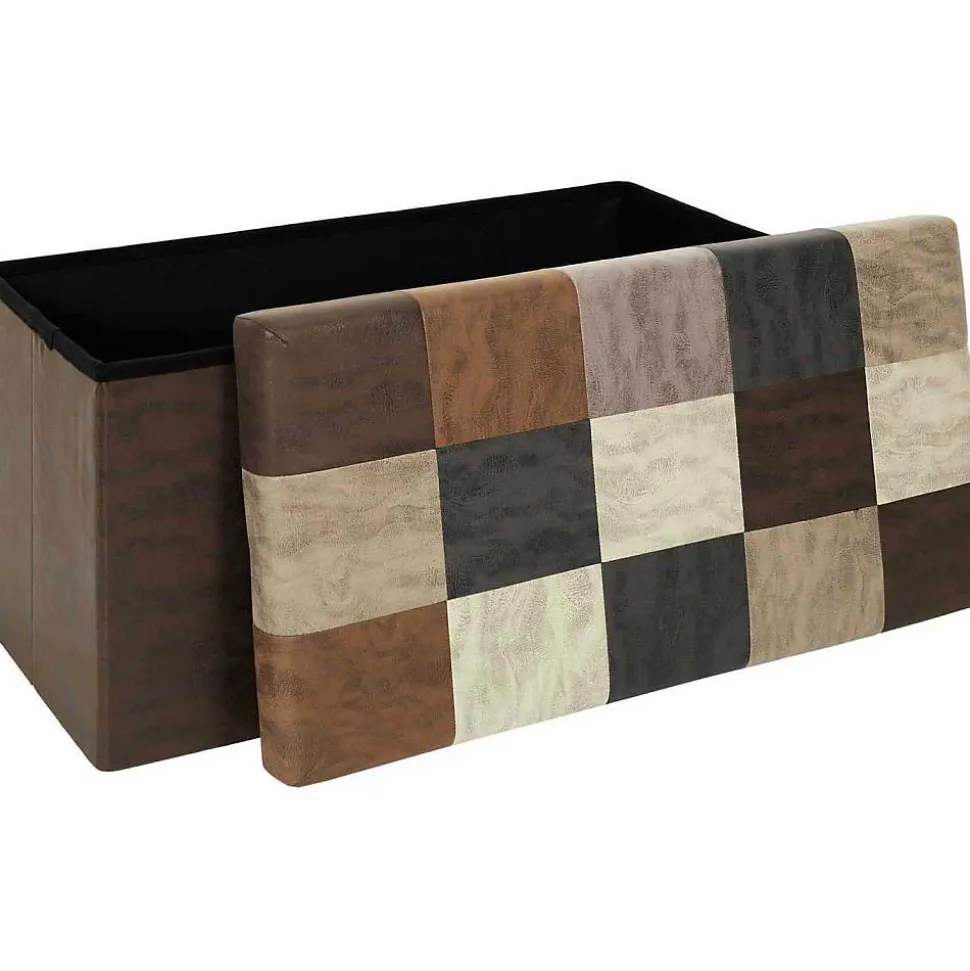 Coffre banc pliable en polyuréthane patchwork Helsinki