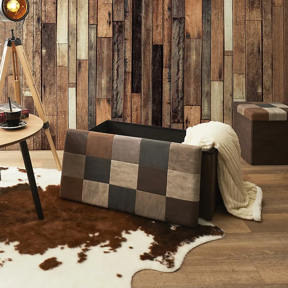Coffre banc pliable en polyuréthane patchwork Helsinki