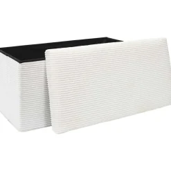 Coffre banc pliable en velours côtelé Scott