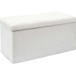 Coffre banc pliable en velours côtelé Scott