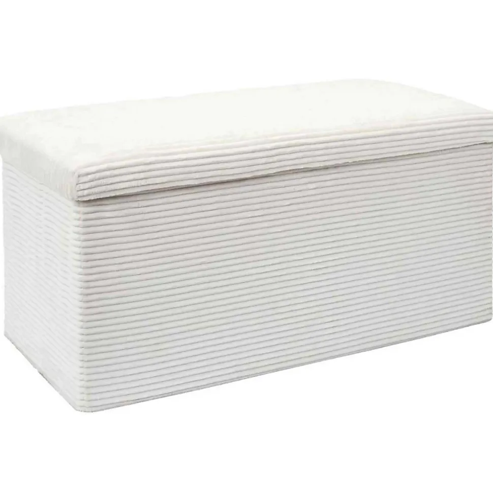 Coffre banc pliable en velours côtelé Scott