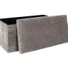 Coffre banc pliable en velours côtelé Scott