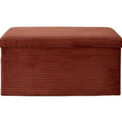 Coffre banc pliable en velours côtelé Scott