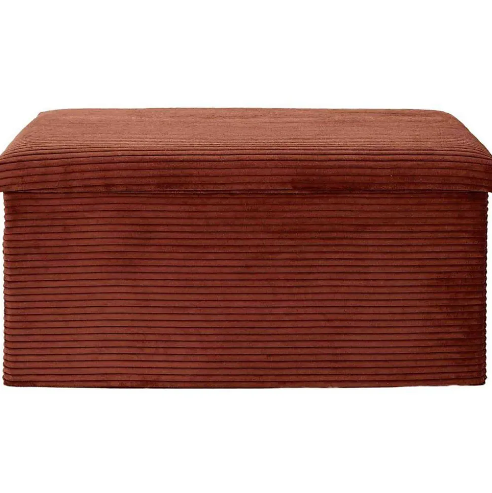Coffre banc pliable en velours côtelé Scott
