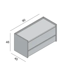 Coffre De Conteneur En Béton Avec Tiroir Et Façade Blanche
