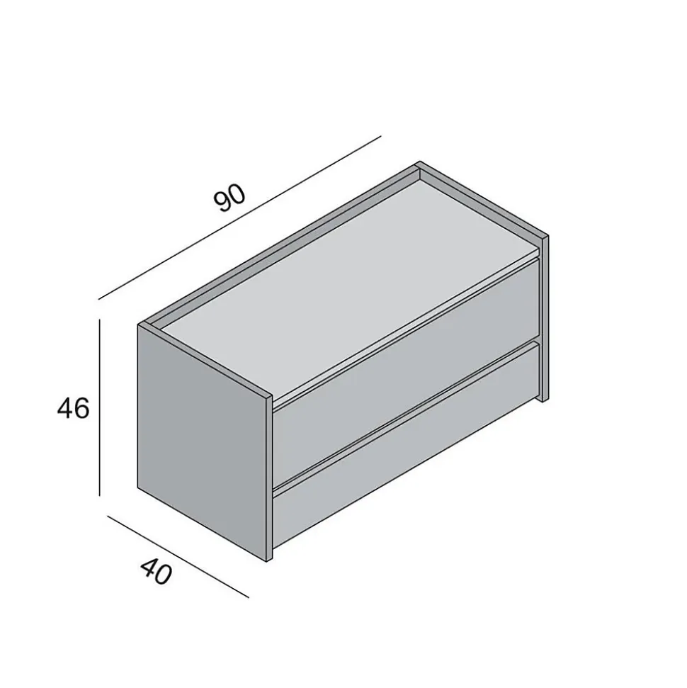 Coffre De Conteneur En Béton Avec Tiroir Et Façade Blanche