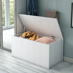Coffre De Rangement En Bois Blanc