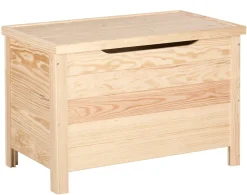 Coffre de rangement en pin massif avec pieds carrés 48x70x40cm