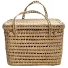 Coffre de rangement feuille de palmier (45x30x30 cm - Naturel)